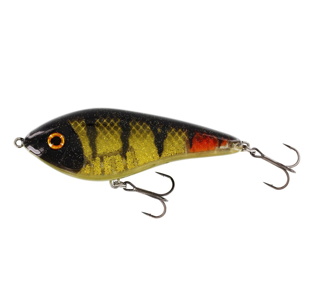 Swim Glidebait 10cm Low Floati, Oliveoil Perch, 31g Lowflo,  Swimbaits