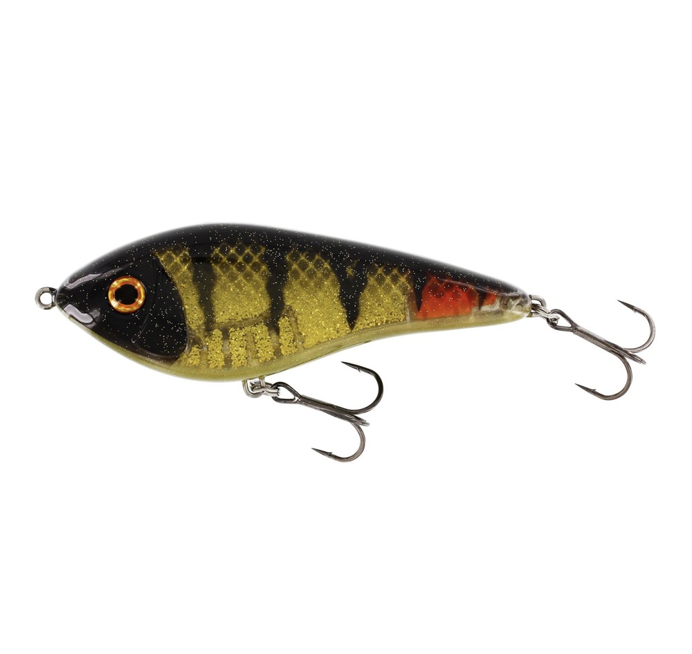 Swim Glidebait 15cm Sinking, Oliveoil Perch, 115g Sinking,  Swimbaits