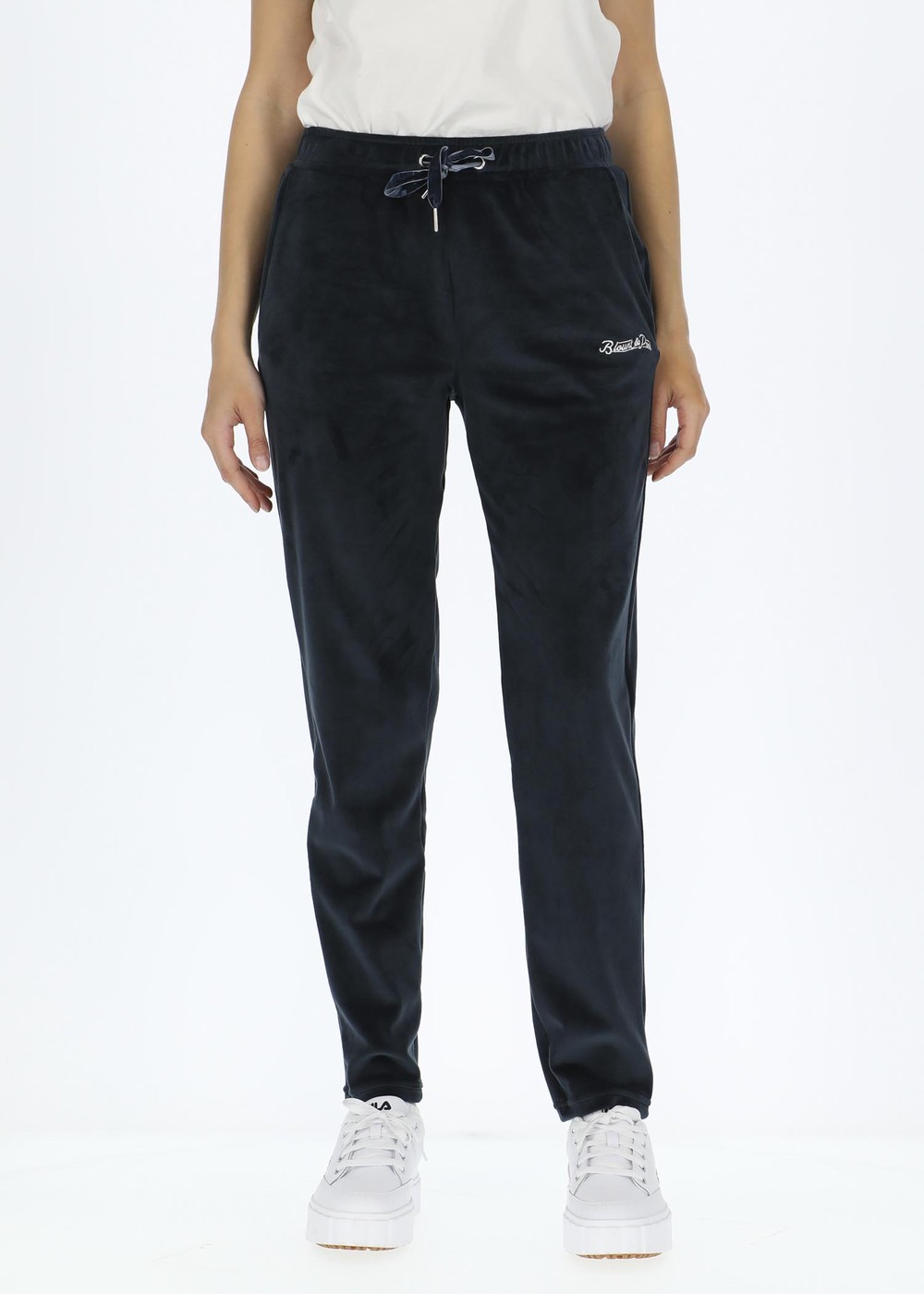 La Velour Pants W, Dk. Navy, 34,  Dam