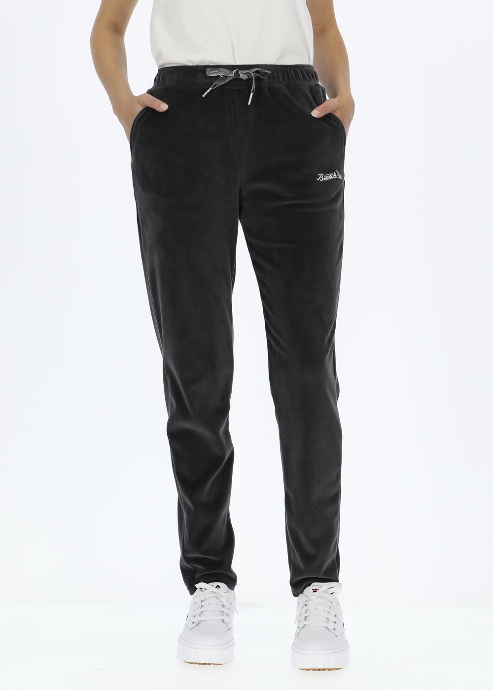 La Velour Pants W, Charcoal, 42,  Dam