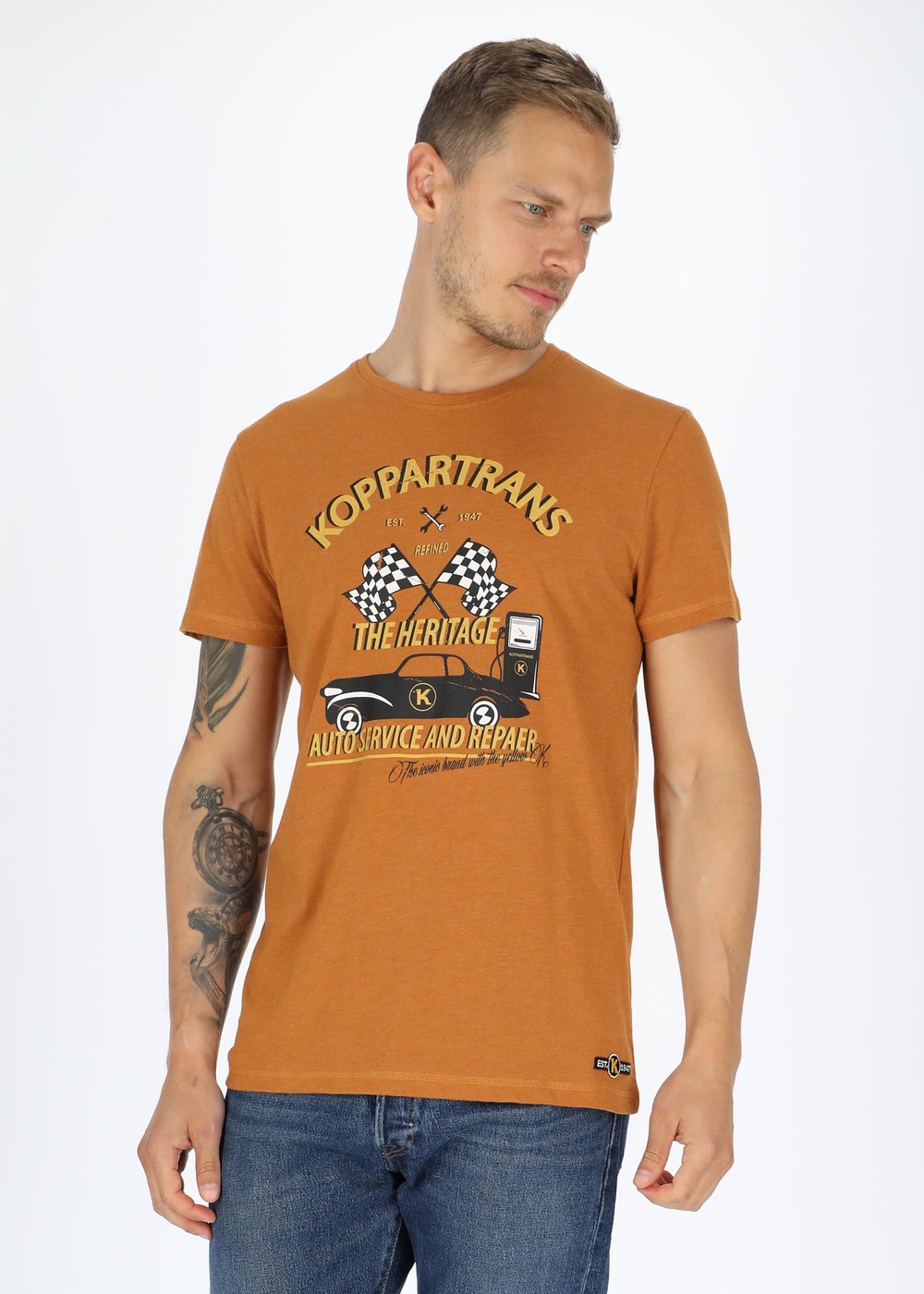 Car Tee, Almond, M,  T-Shirts