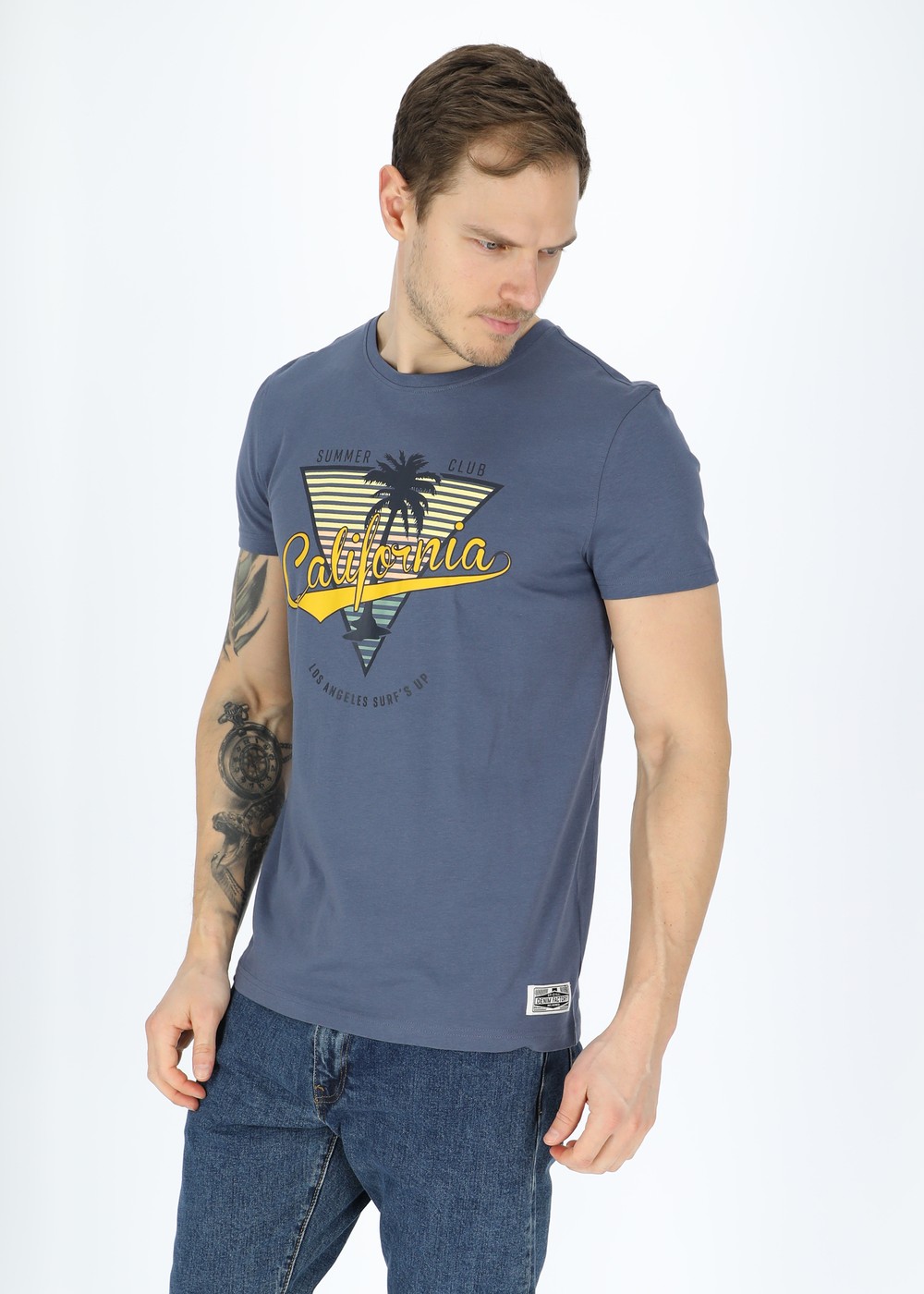 California Tee, Denim Blue, L,  T-Shirts