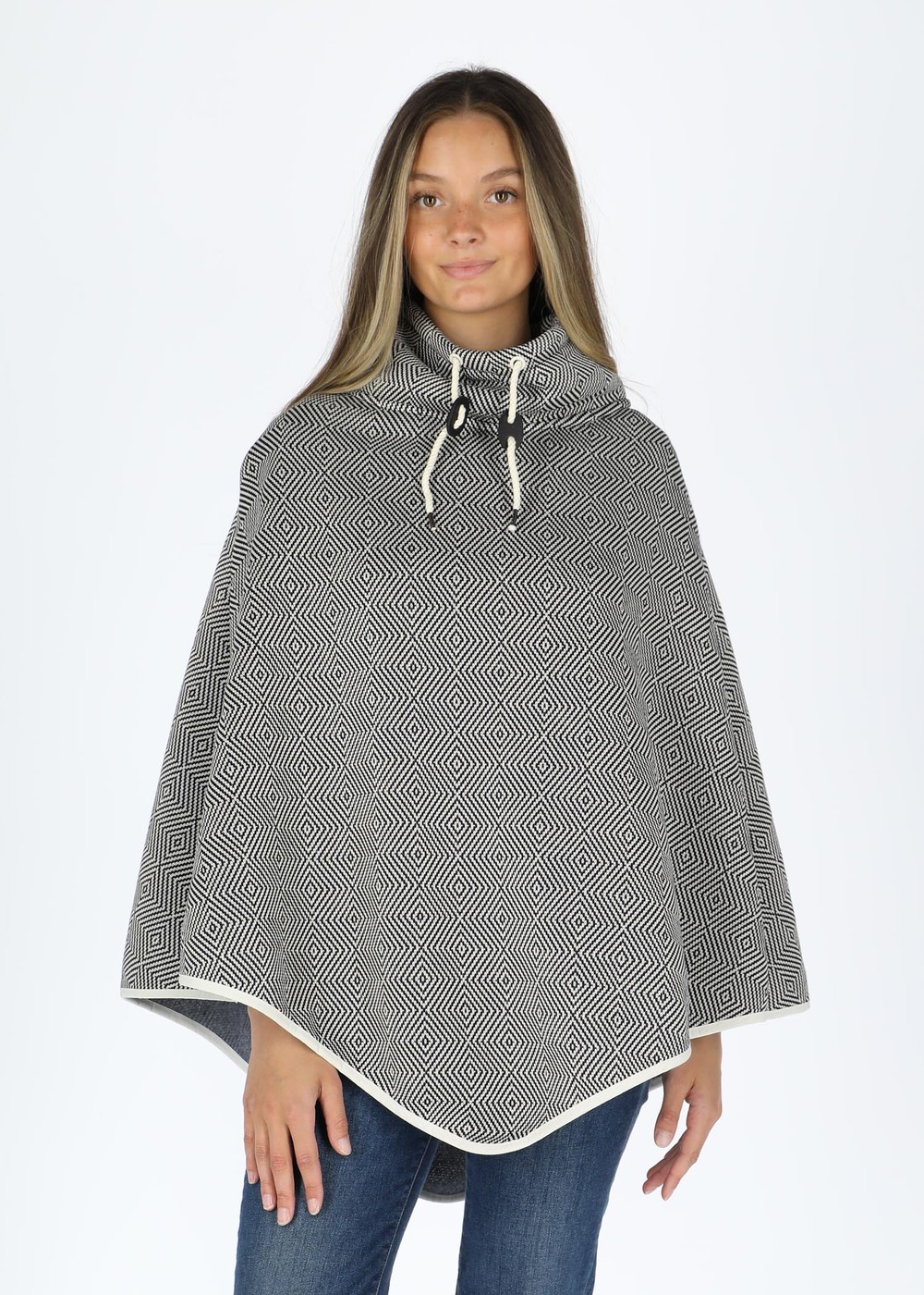 Caracas Fleece Poncho, Dark Navy, Onesize,  Vårjackor