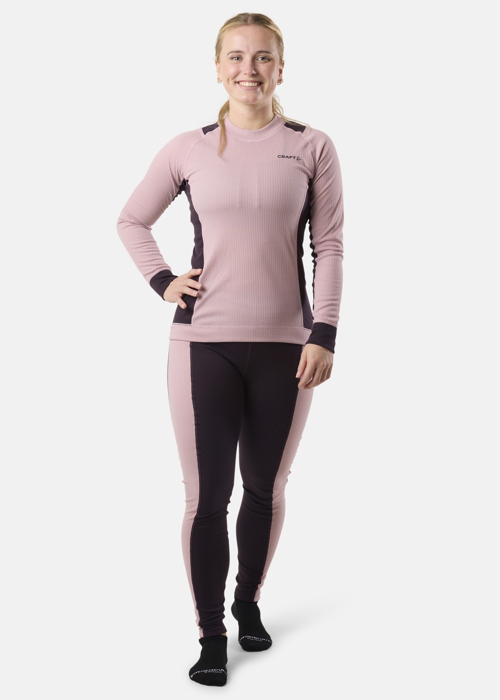 Core Dry Baselayer Set W, Charm/Dk Plum, Xs,  Funktionsunderställ
