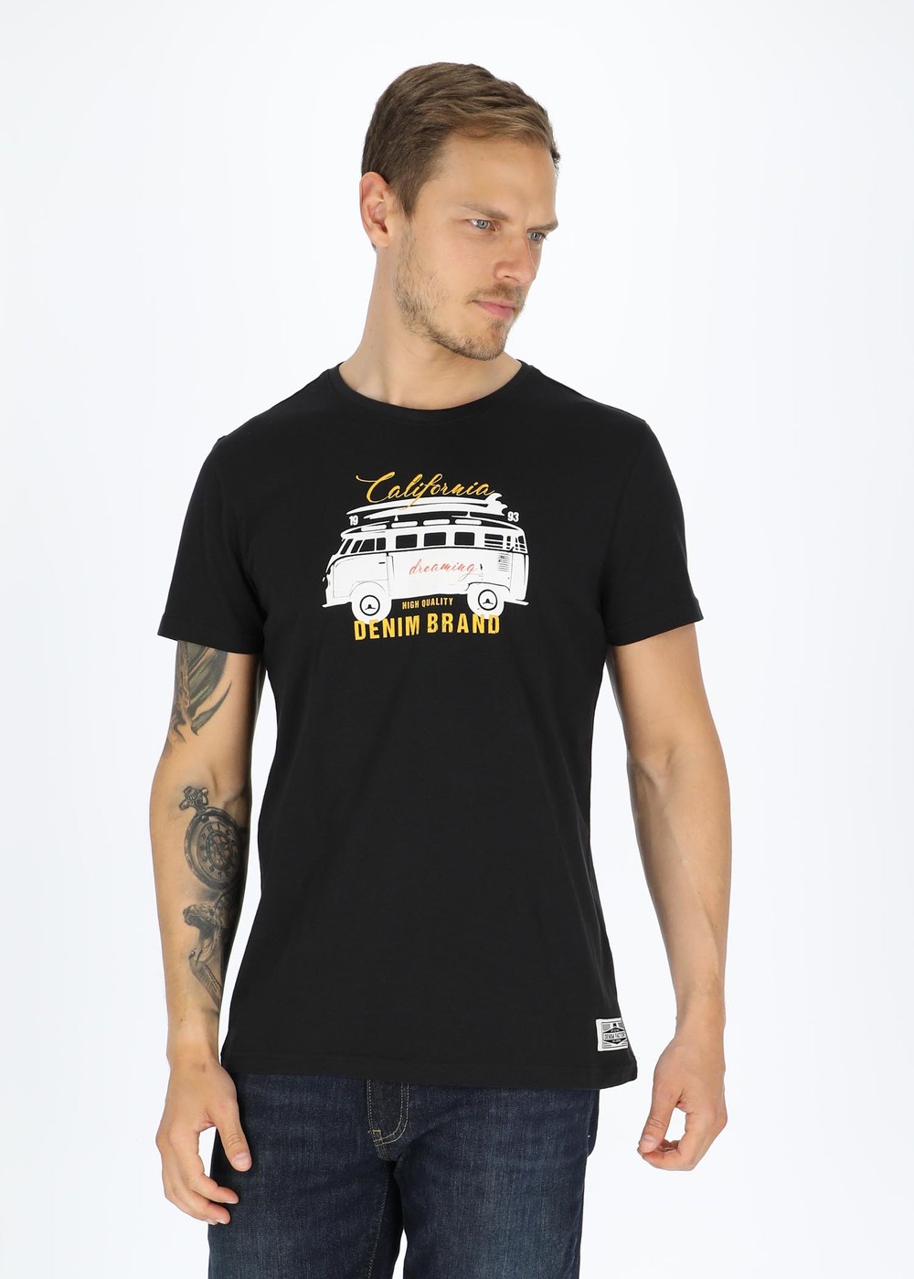 Surfer Van Tee, Black, Xl,  T-Shirts