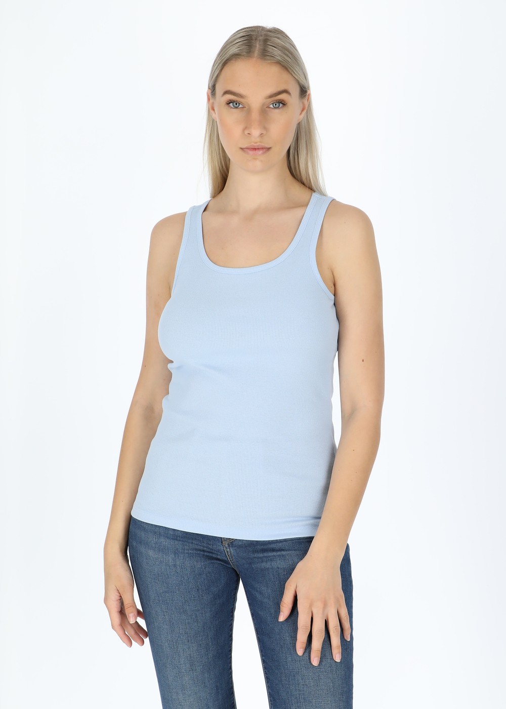 Ellen Rib Tank, Lt. Blue, 36,  Toppar Ellen Rib Tank, Lt. Blue, 36,  Toppar