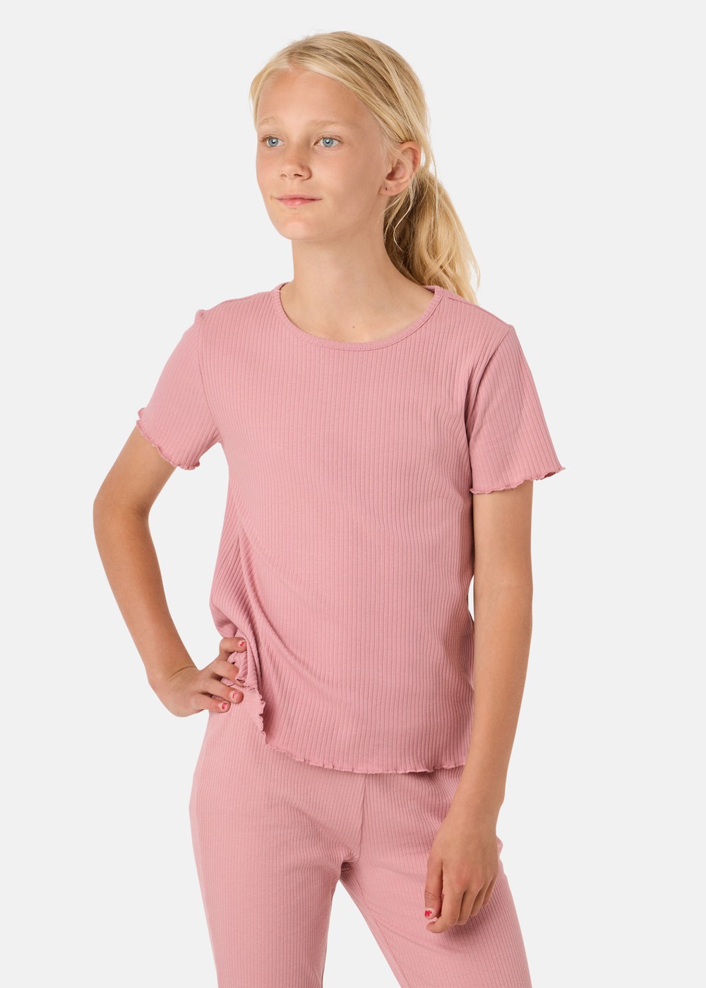 Rib Top G Jr, Dusty Rose, 120,  Linnen Rib Top G Jr, Dusty Rose, 120,  Linnen