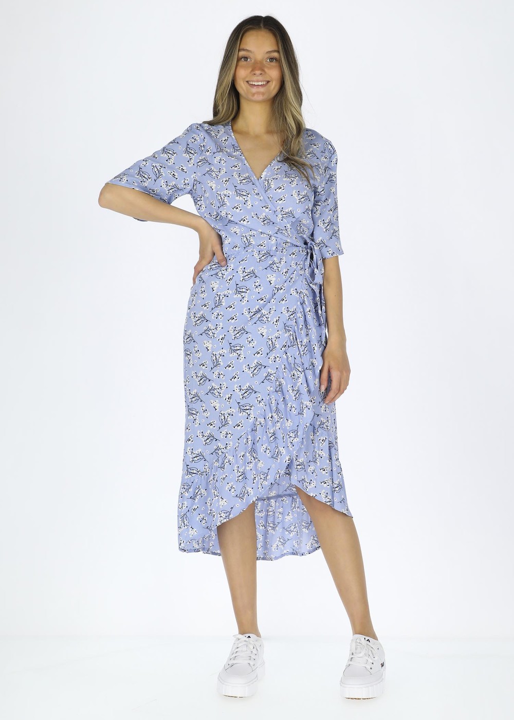 Saint Tropez Wrap Dress W, Lt. Blue, 46,  Klänningar