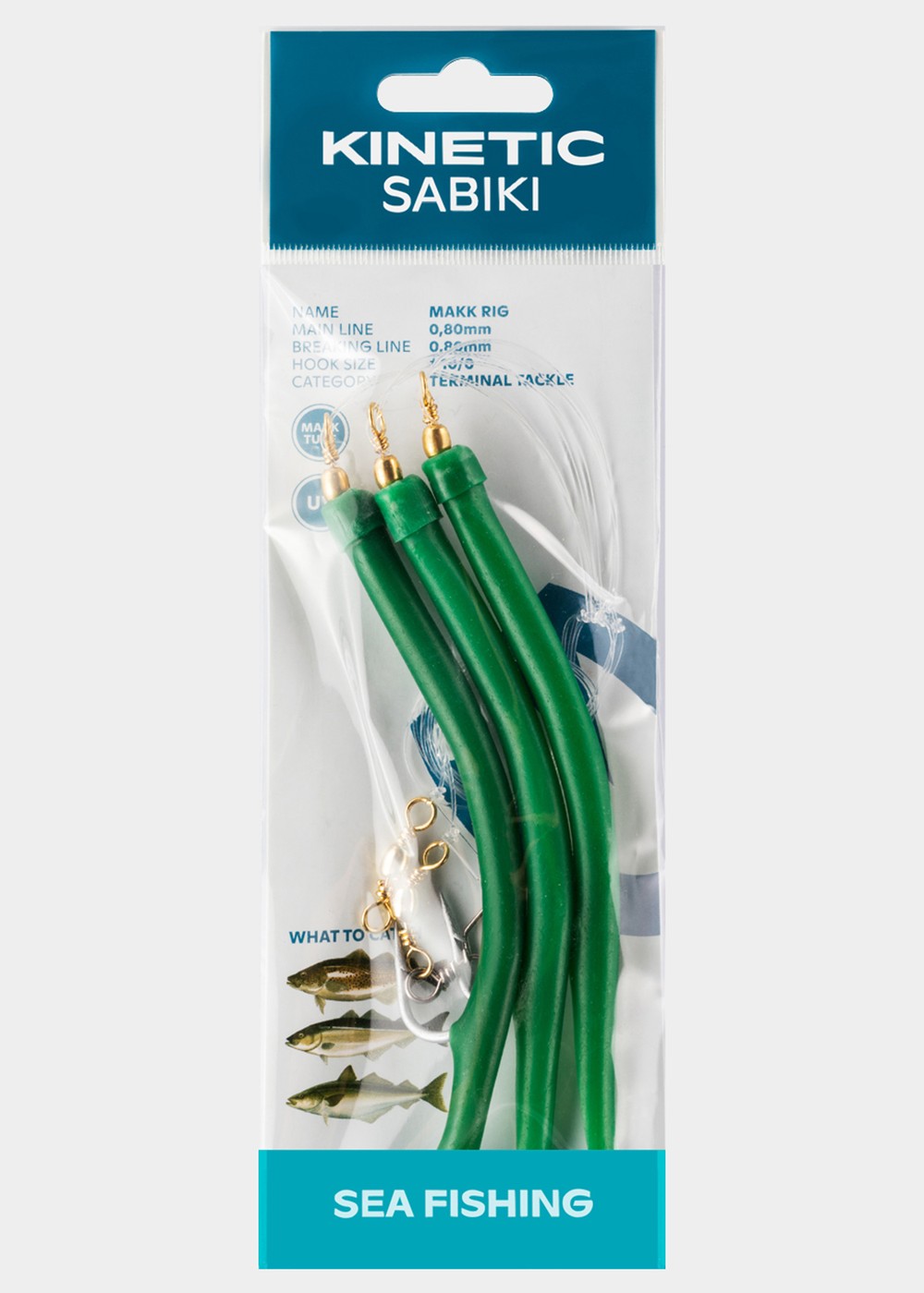 Kinetic Sabiki Makk, #10/0 Green, No Size,  Krokar