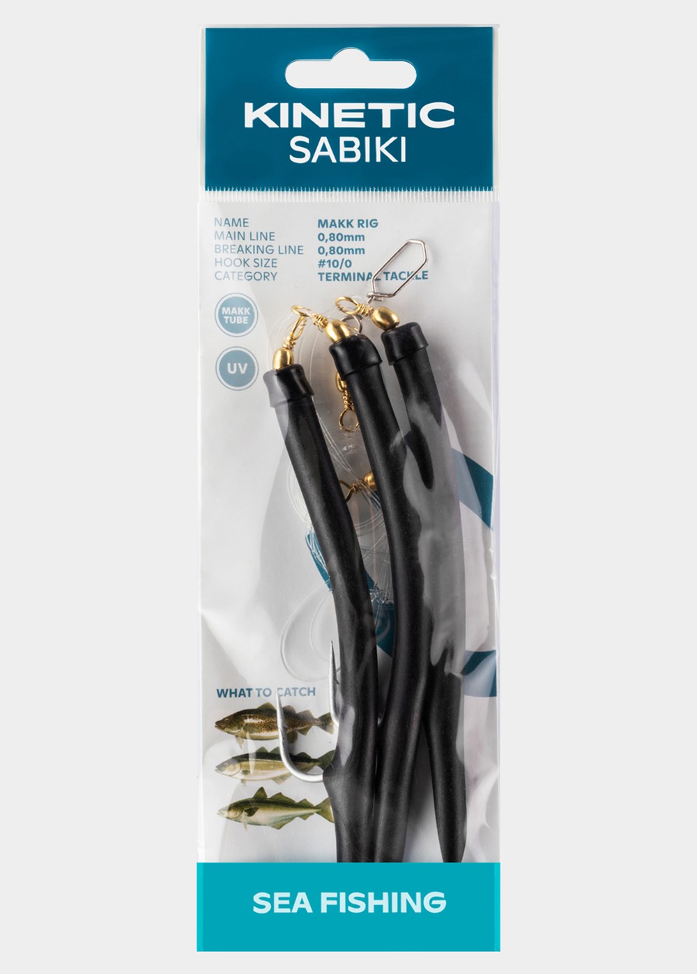 Kinetic Sabiki Makk, #10/0 Black, No Size,  Krokar