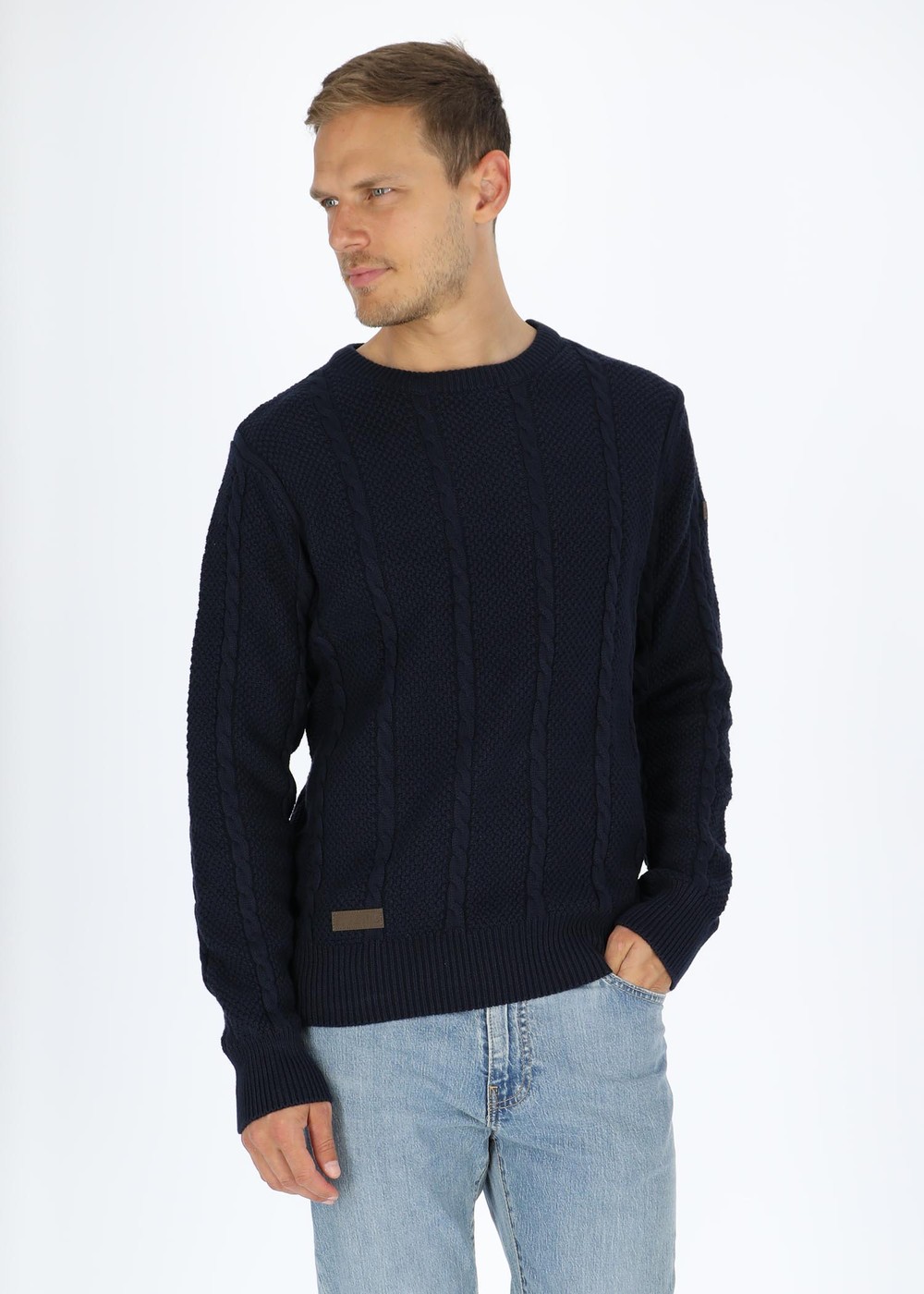 Port Sweater, Navy, S,  Stickat