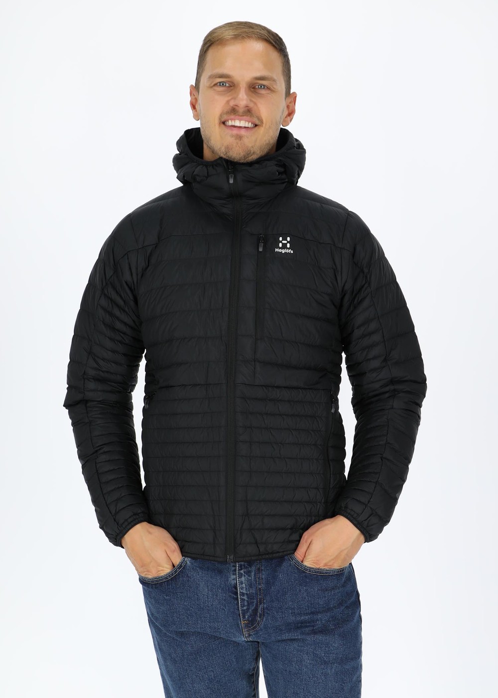Micro Nordic Down Hood Men, True Black, S,  Vinterjackor