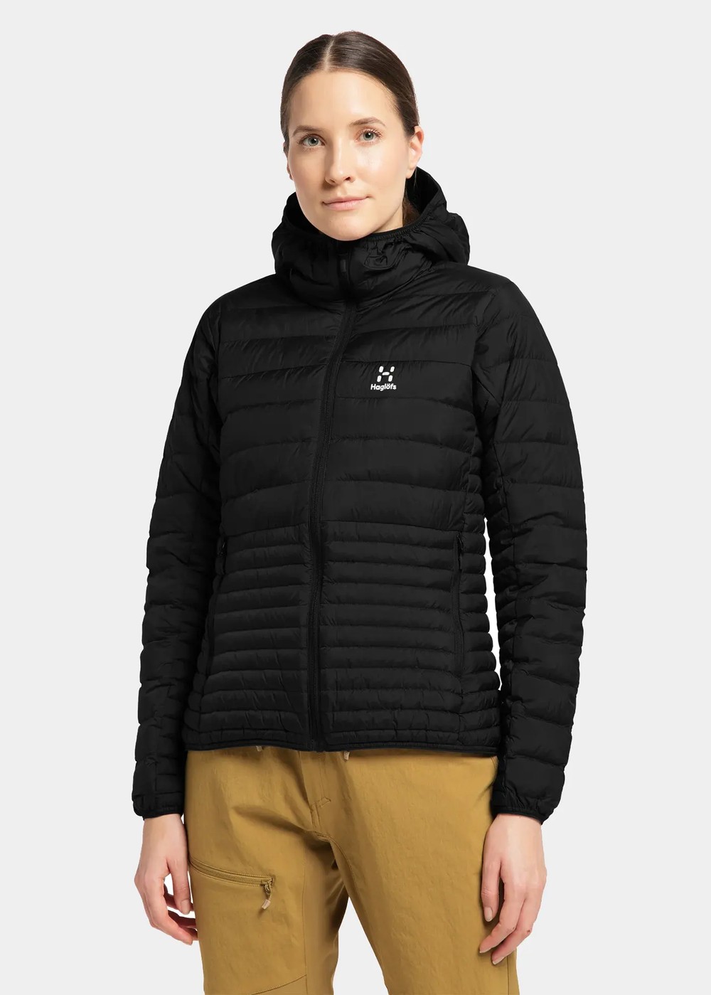 Micro Nordic Down Hood Women, True Black, S,  Vinterjackor