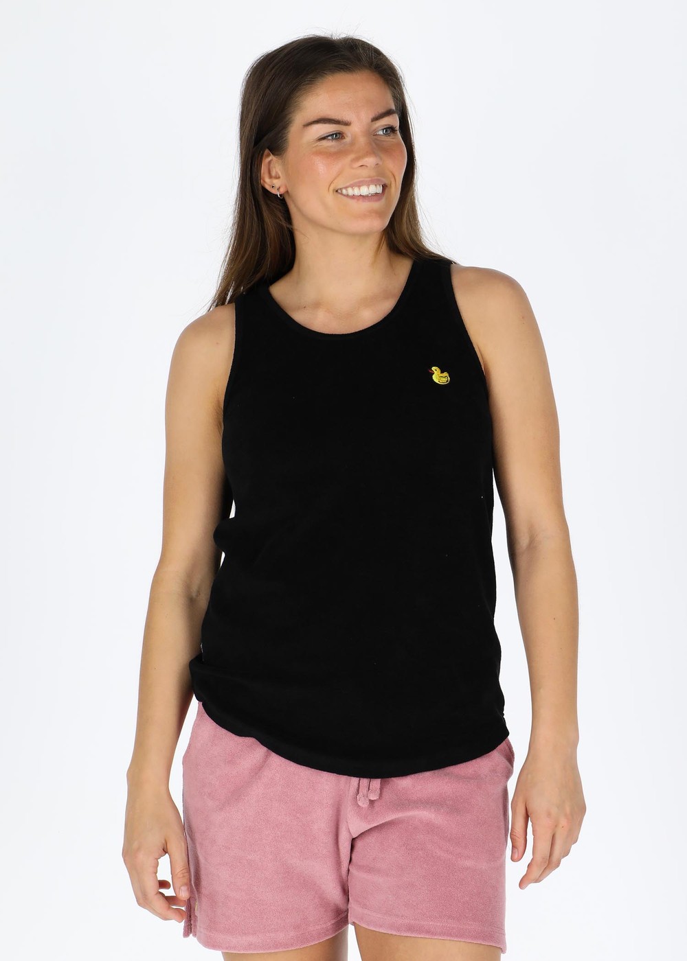 Ibiza Terry Singlet W, Black, 44,  Toppar