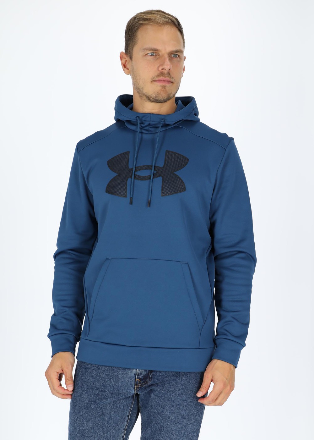 Ua Armour Fleece Big Logo Hd, Petrol Blue, S,  Löparkläder