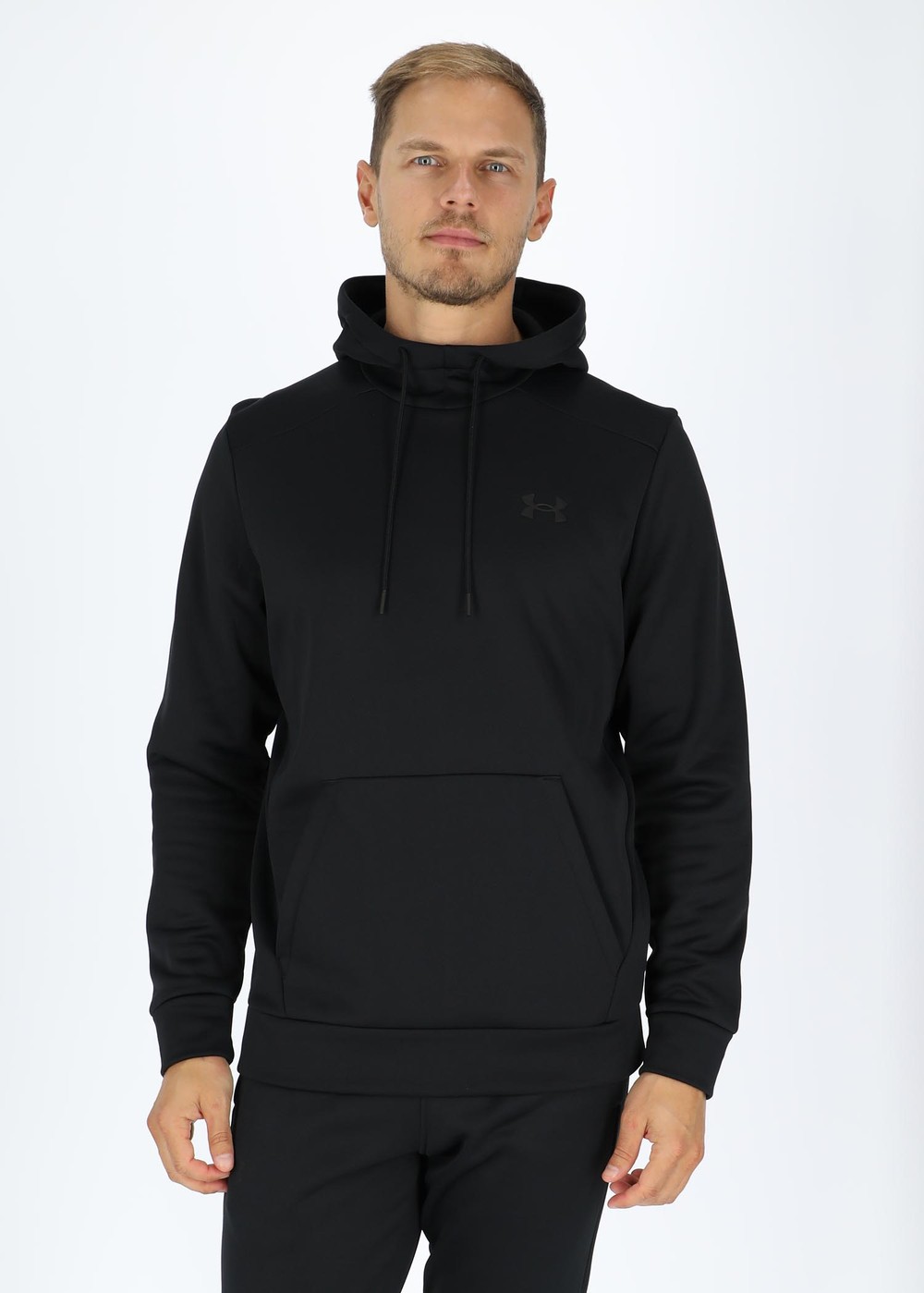 Ua Armour Fleece Hoodie, Black, Xl,  Hoodies