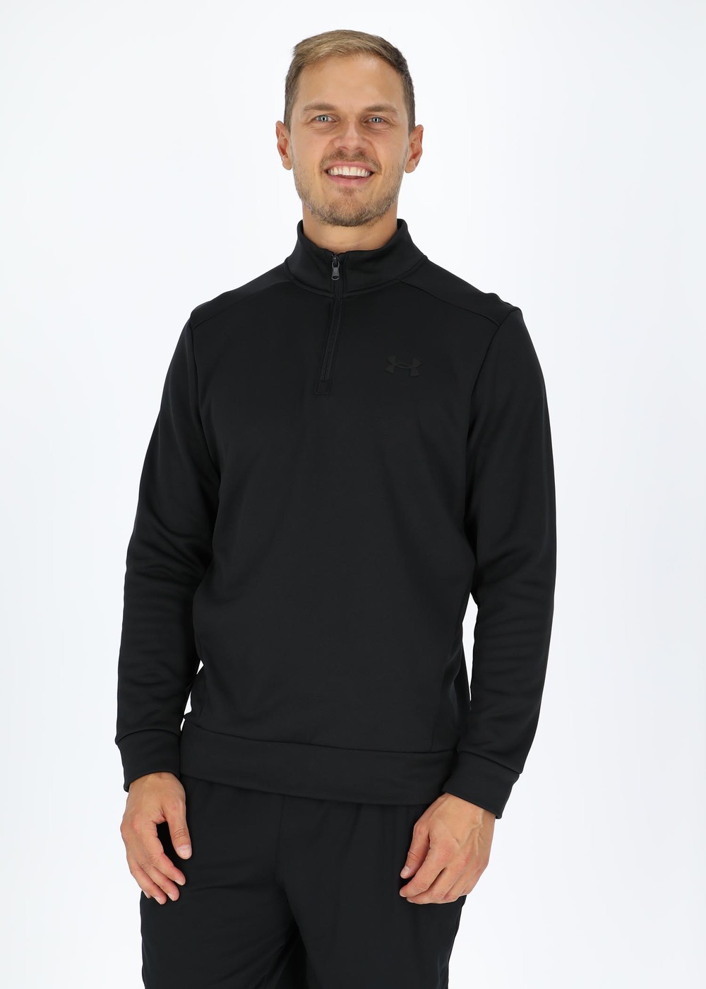 Ua Armour Fleece 1/4 Zip, Black, Xl,  Löparkläder