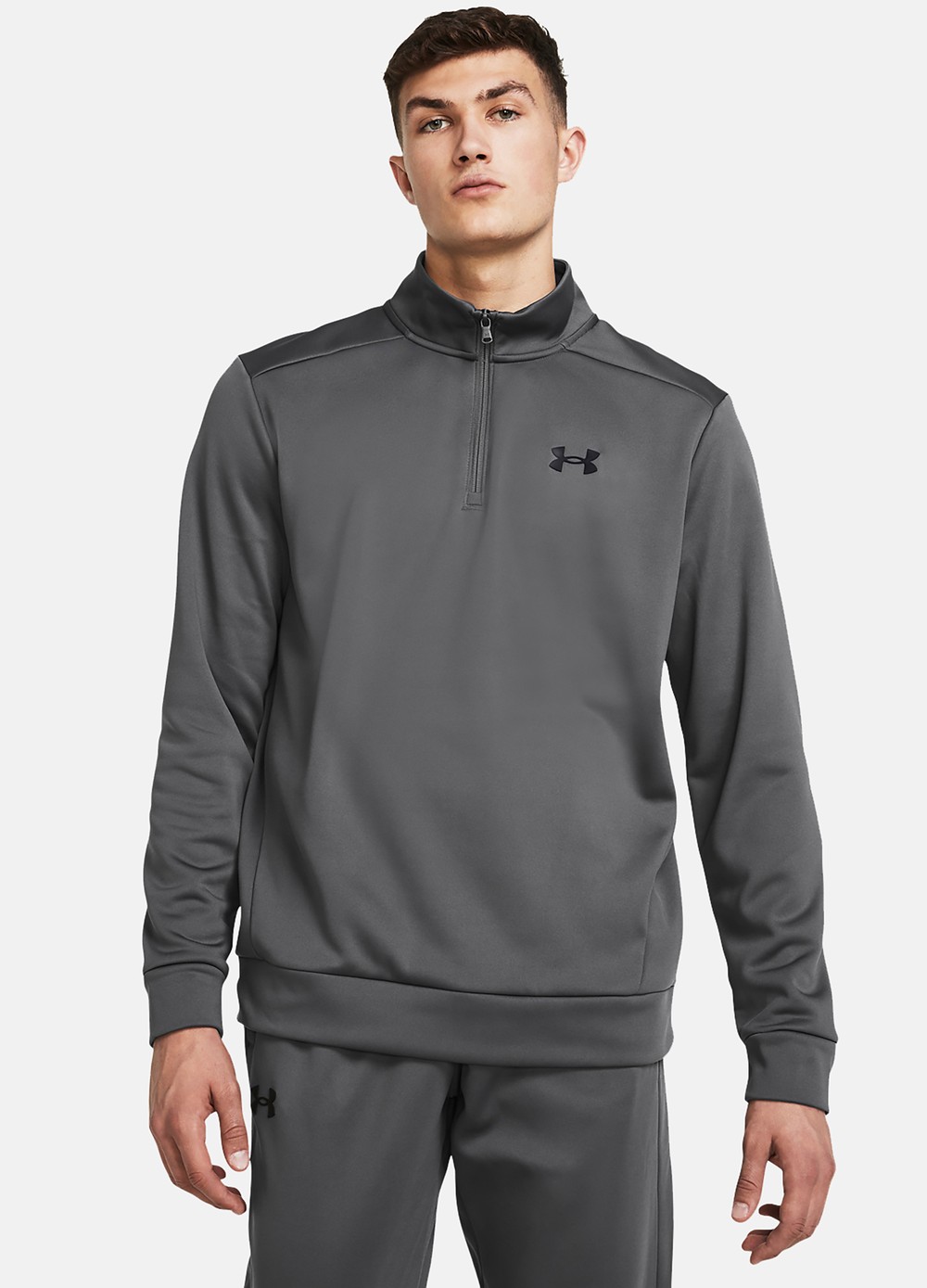 Ua Armour Fleece 1/4 Zip, Castlerock, M,  Löparkläder