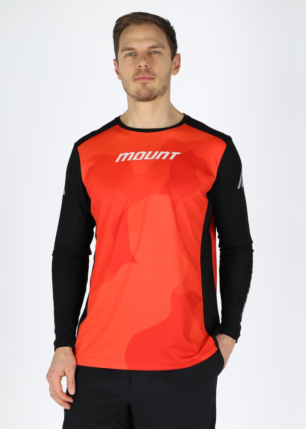 Mtb Bike Tee Long Sleeve, Orange Camo, 2xl,  Cykelkläder