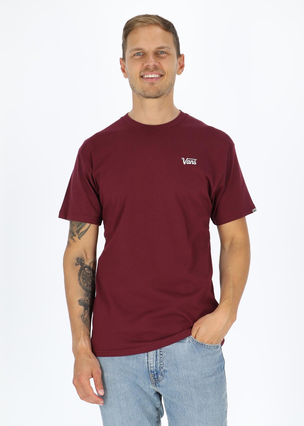 Mini Script Tee-B, Burgundy, S,  T-Shirts