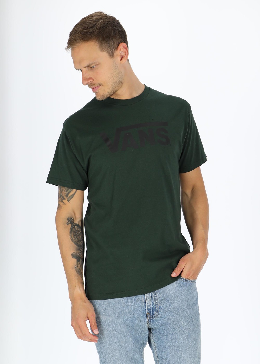 Classic Vans Tee-B, Forest/Black, S,  T-Shirts