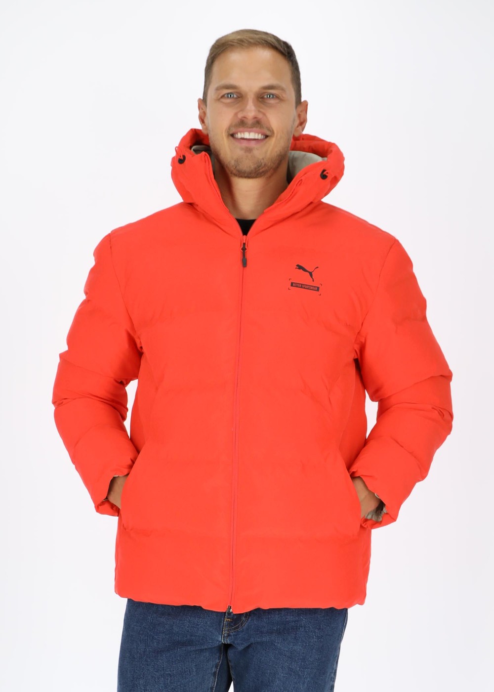 Better Sportswear Hooded Puffe, Firelight, L,  Höstjackor