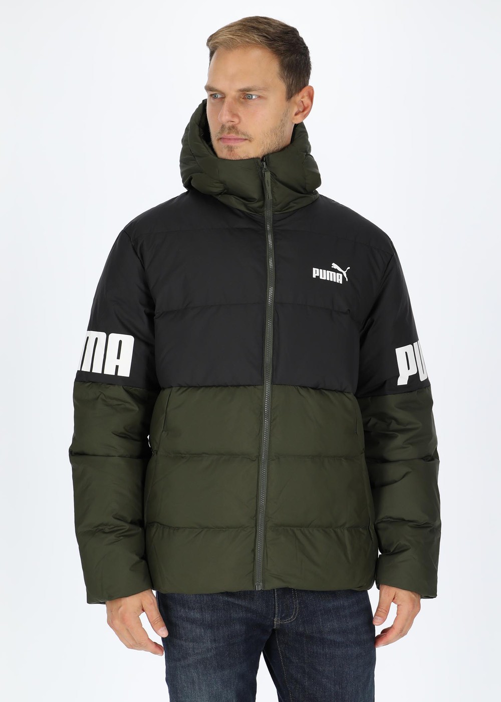 Puma Power Hooded Down Puffer, Forest Night, M,  Vinterjackor