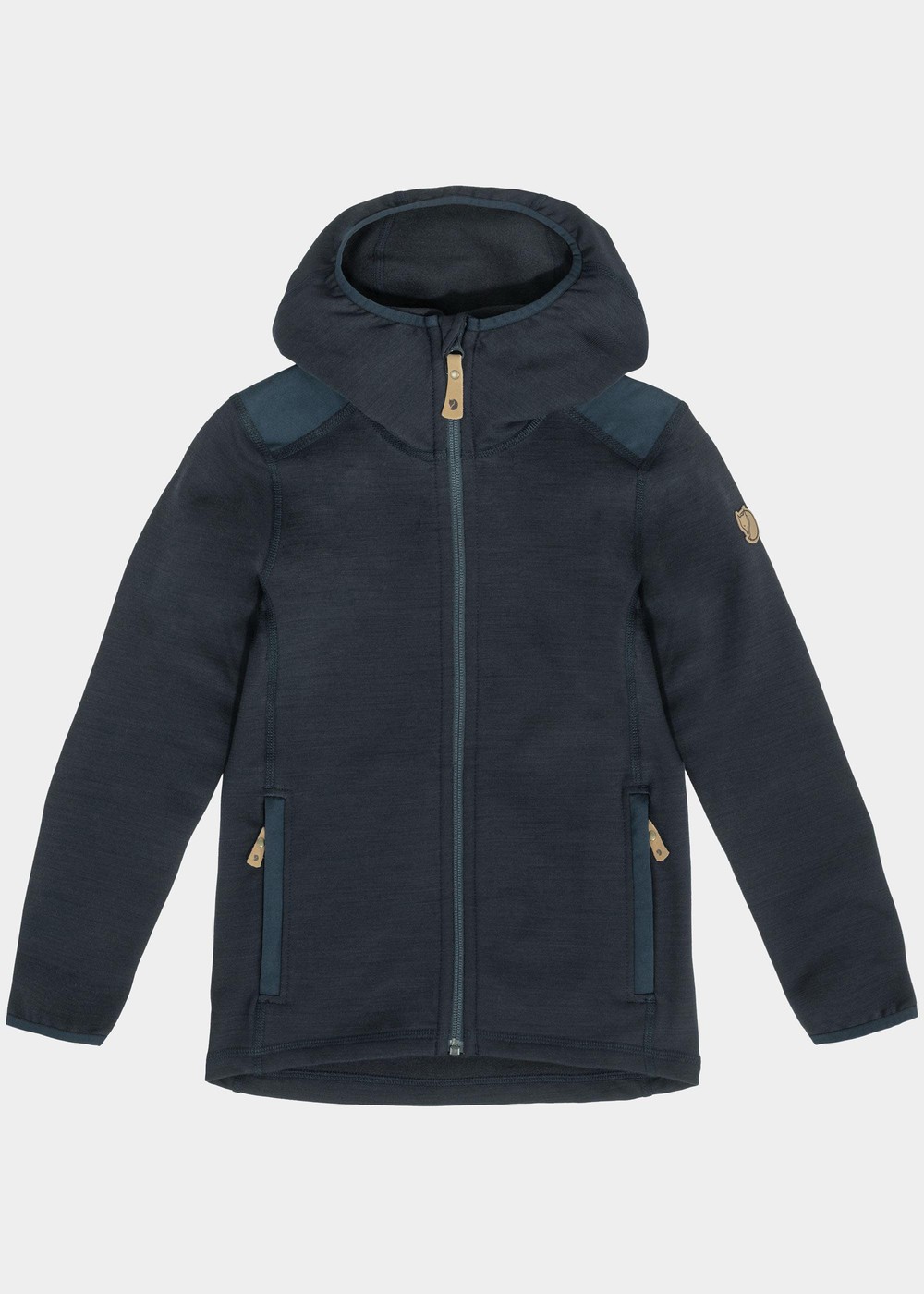 Kids Keb Fleece Hoodie, Dark Navy, 158,  Fleecetröjor