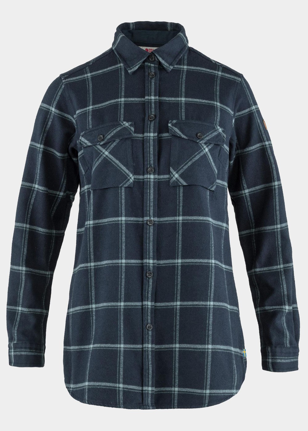 Övik Twill Shirt Ls W, Dark Navy-Steel Blue, S,  Långärmade Skjortor