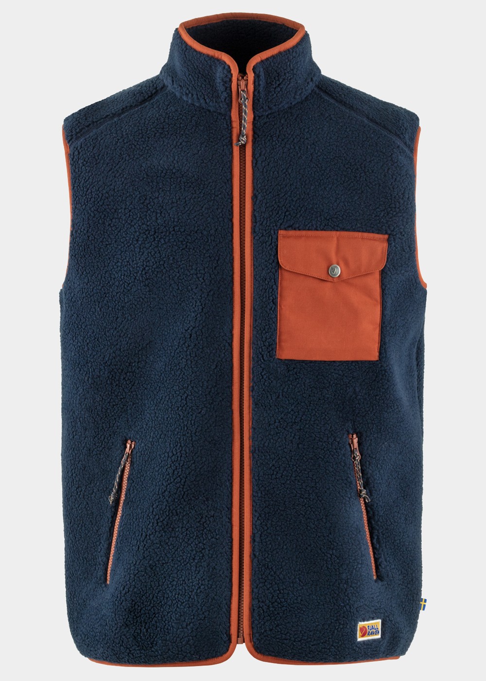 Vardag Pile Fleece Vest M, Navy-Autumn Leaf, Xs,  Västar