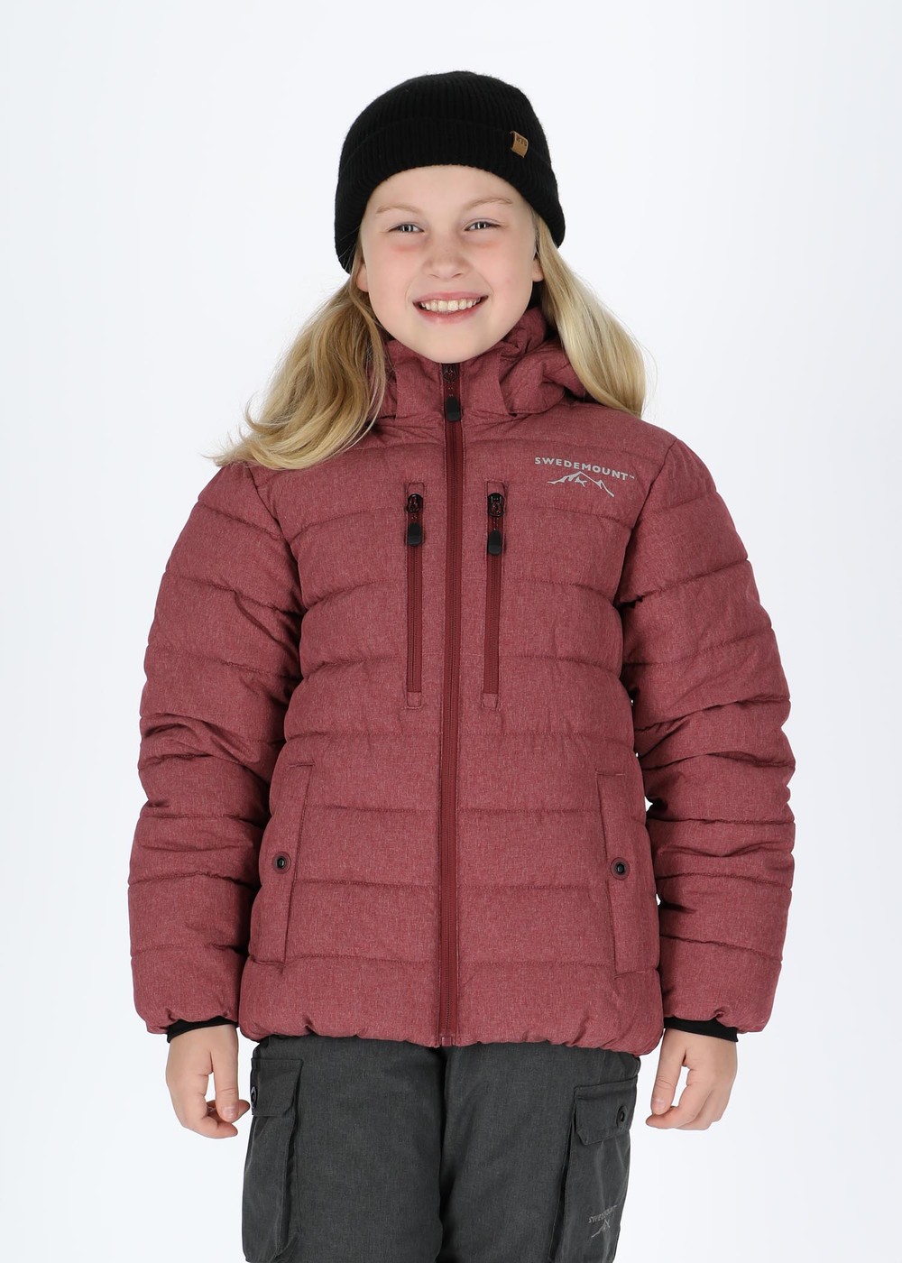 Branäs Jacket Jr 2.0, Burgundy Melange, 160,  Skidjackor Branäs Jacket Jr 2.0, Burgundy Melange, 160,  Skidjackor