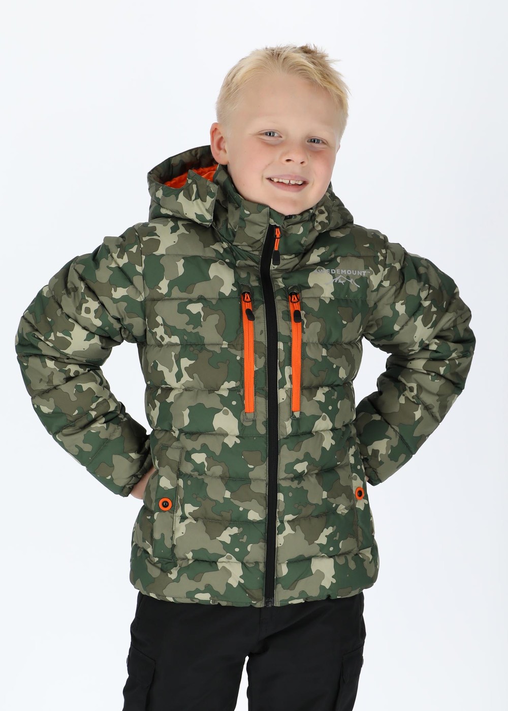 Branäs Jacket Jr 2.0, Camoflauge Green/ Orange, 160,  Skidjackor