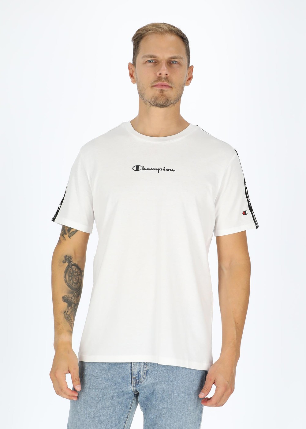 Legacy Crewneck T-Shirt, White, S,  T-Shirts