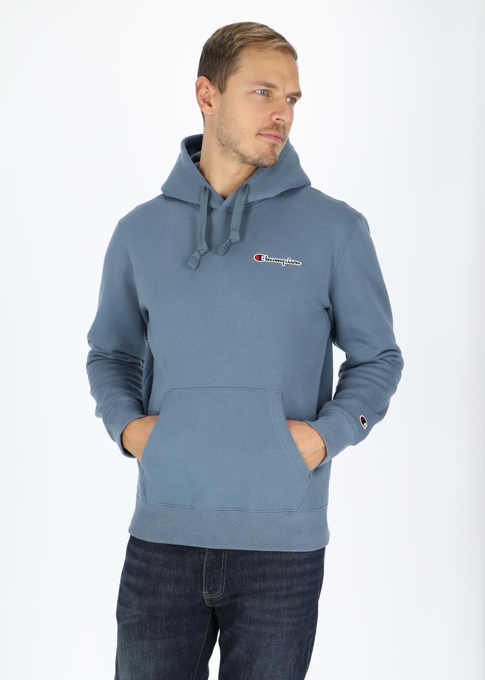 Rochester Hooded Sweatshirt Small Logo, China Blue, Xs,  Hoodies