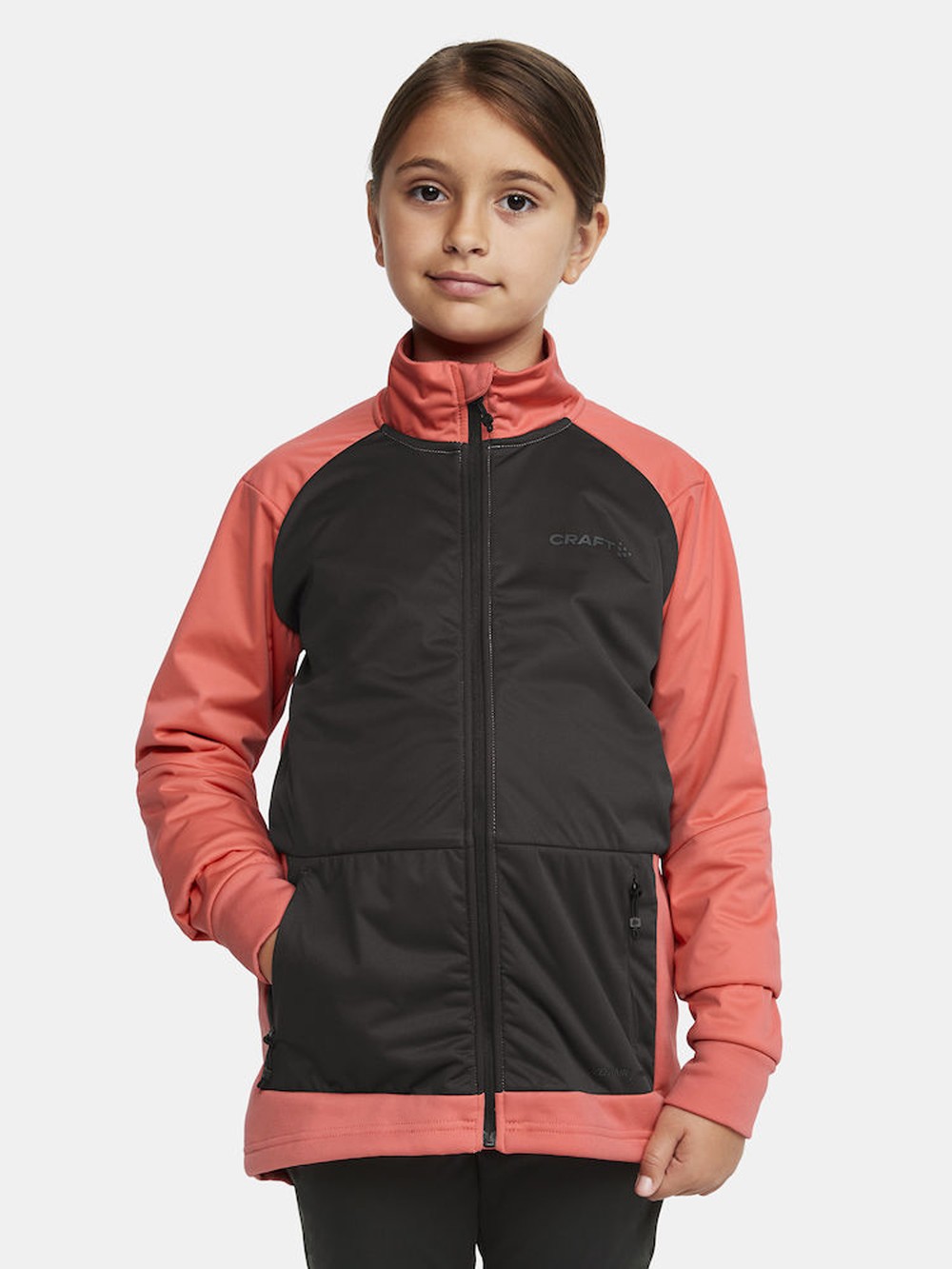 Core Warm Xc Jacket Jr, Coral-Slate, 158/164,  Längdskidkläder