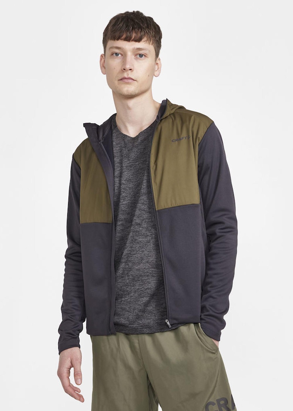 Adv Essence Jersey Hood Jacket, Botanic-Slate, M,  Träningsjackor | Kläder//Hoodies//Tröjor//Junior | Padelspecialisterna