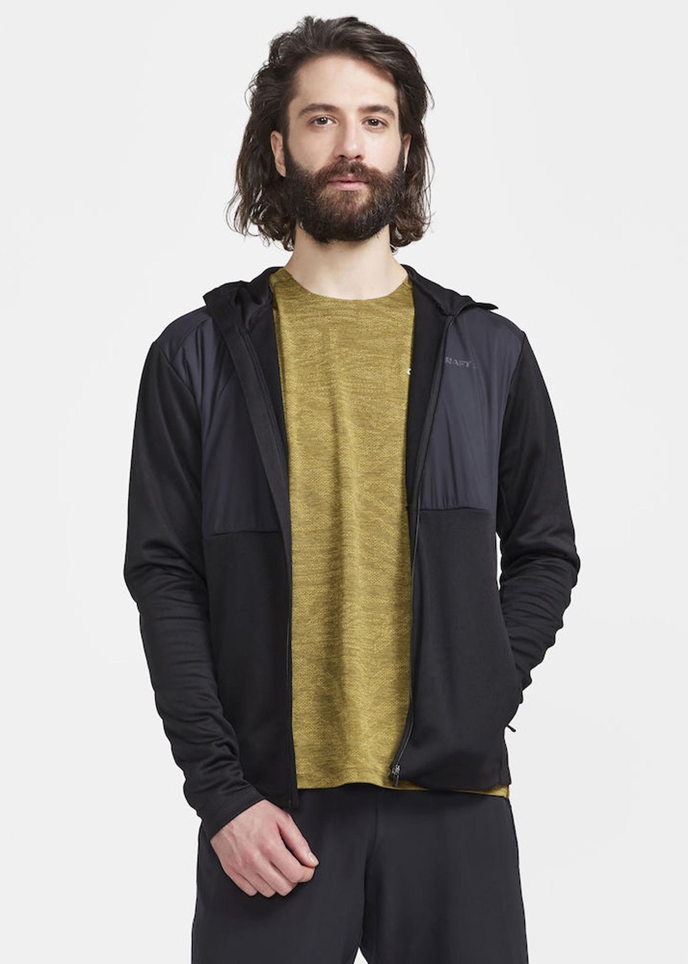 Adv Essence Jersey Hood Jacket, Black, M,  Träningsjackor