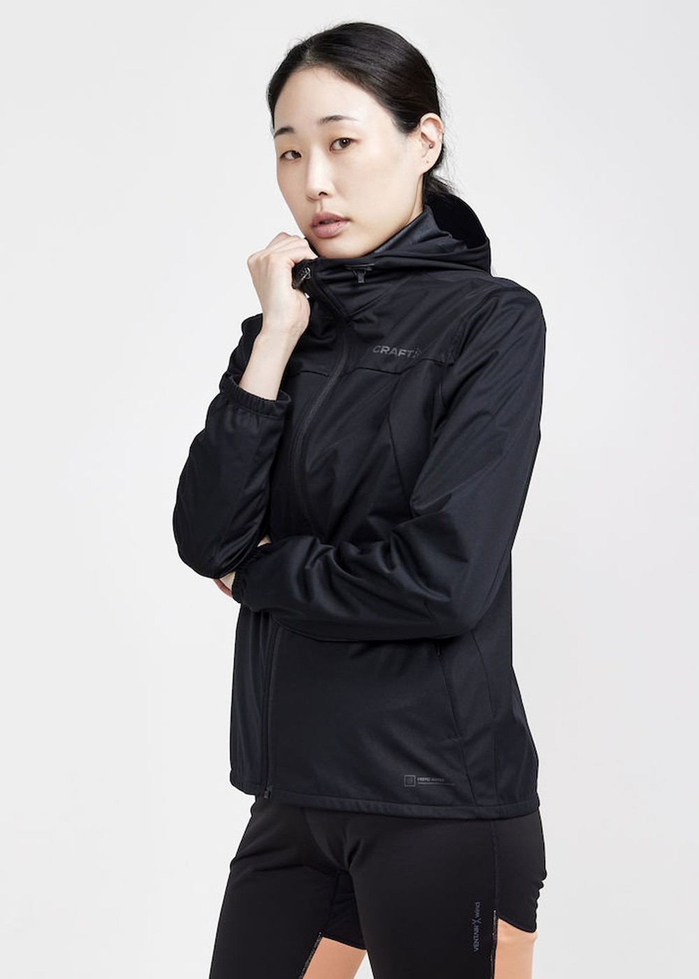 Adv Essence Hydro Jacket W, Black, M,  Löparkläder