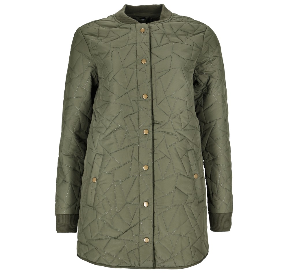 Quilted Jacket W, Green, 38,  Jackor