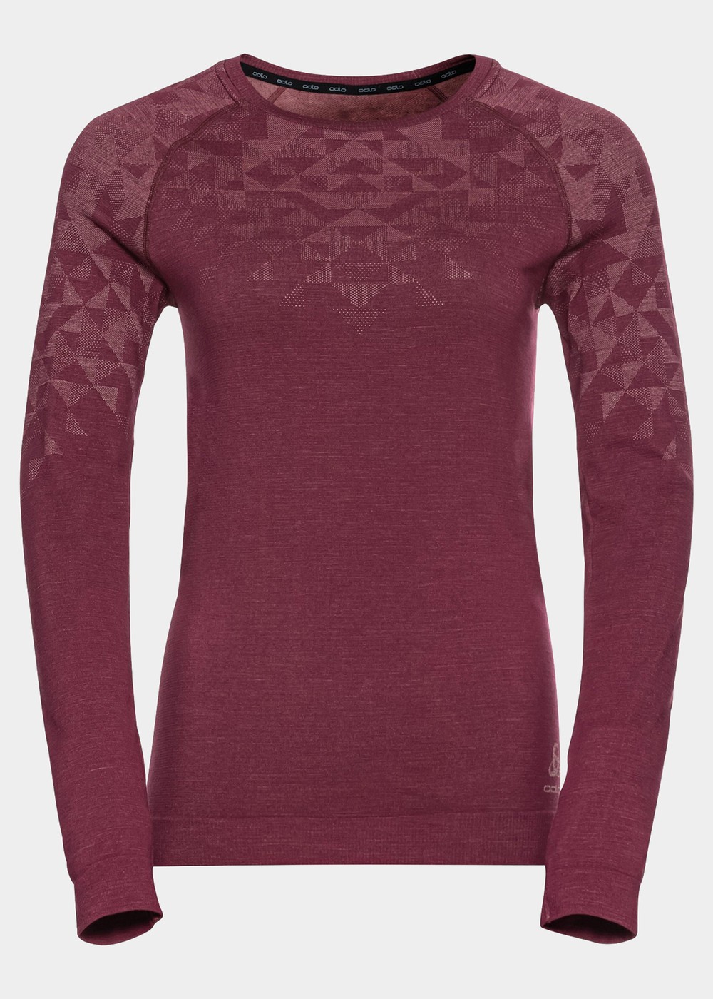 Odlo W Crew Neck L/S Kinship P, Raspberry Fudge Melange, Xs,  Funktionsunderställ