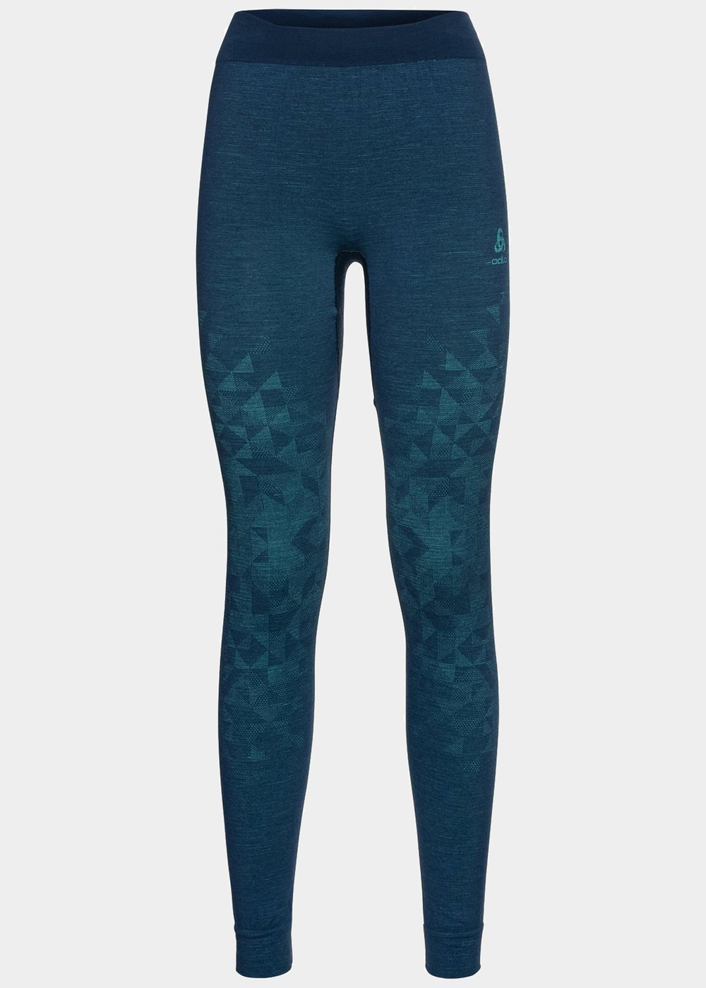 Odlo W Bottom Long Kinship Pw, Blue Wing Teal Melange, M,  Underställsbyxor