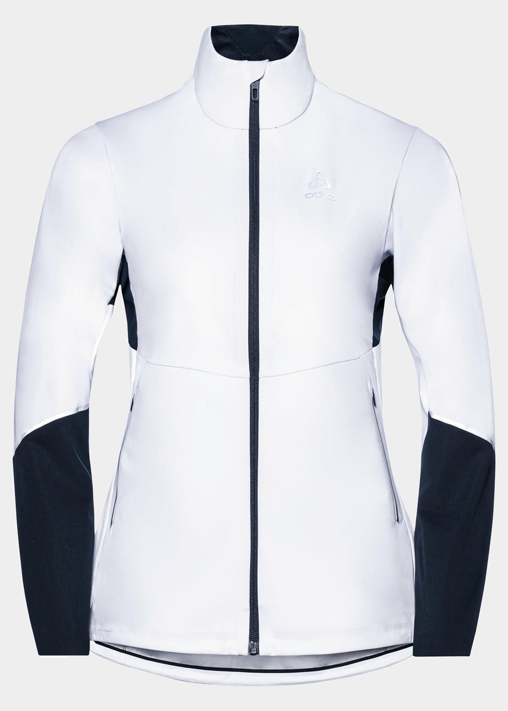 Odlo W Jacket Langnes, White - Dark Sapphire, Xl,  Längdskidjackor