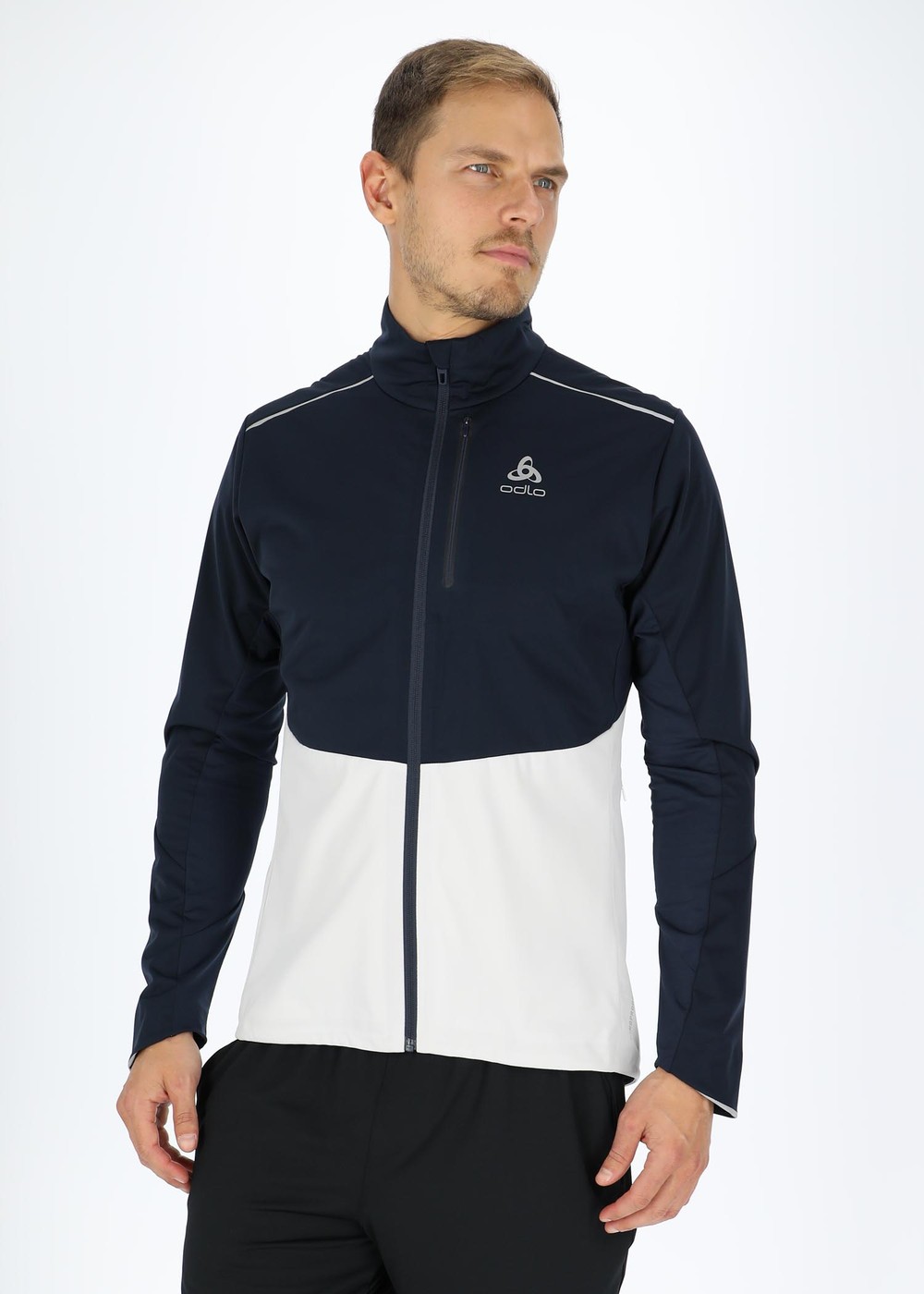 Odlo M Jacket Langnes, Dark Sapphire - White, Xl,  Längdskidkläder