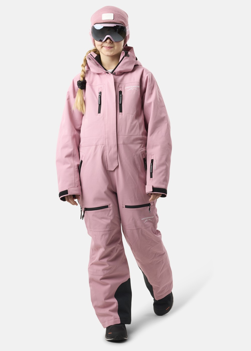 Cervinia Skisuit Jr, Dark Rose/Black, 150,  Vinteroveraller
