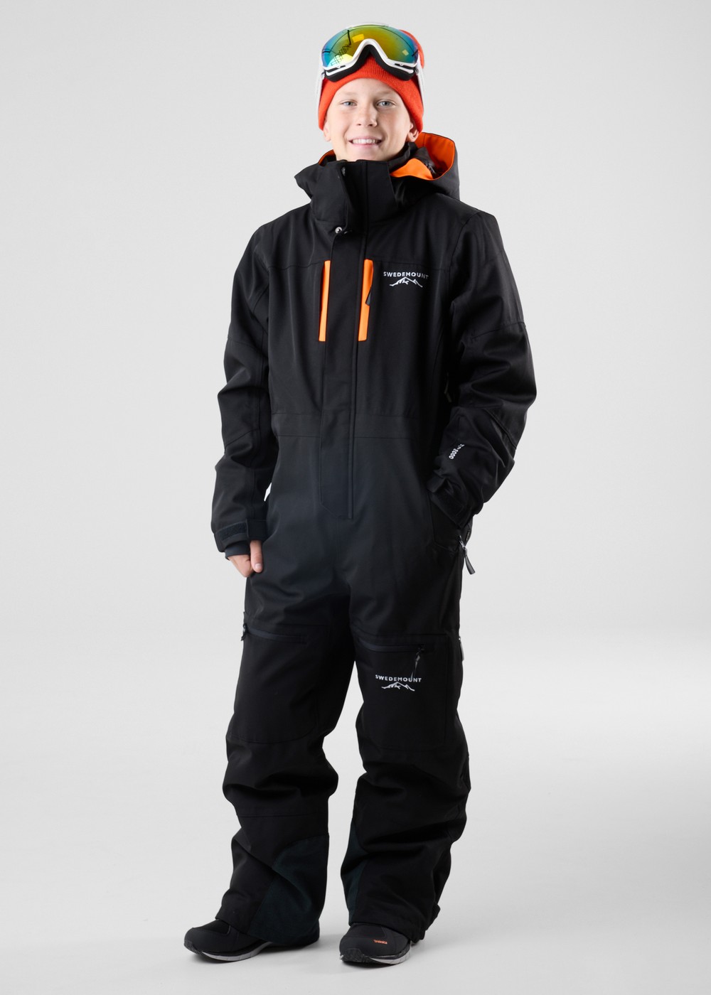 St. Anton Skisuit Jr, Black/Orange, 170,  Vinteroveraller