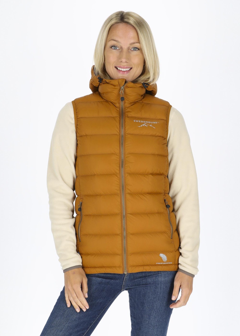 Östersund Down Vest W, Almond, 36,  Västar