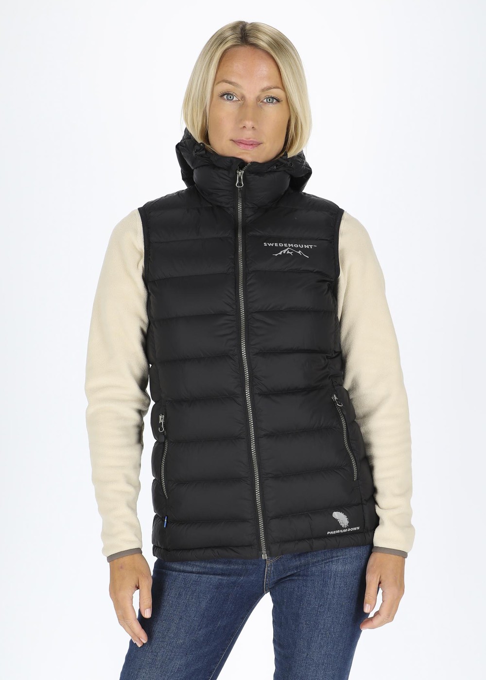 Östersund Down Vest W, Black, 46,  Västar