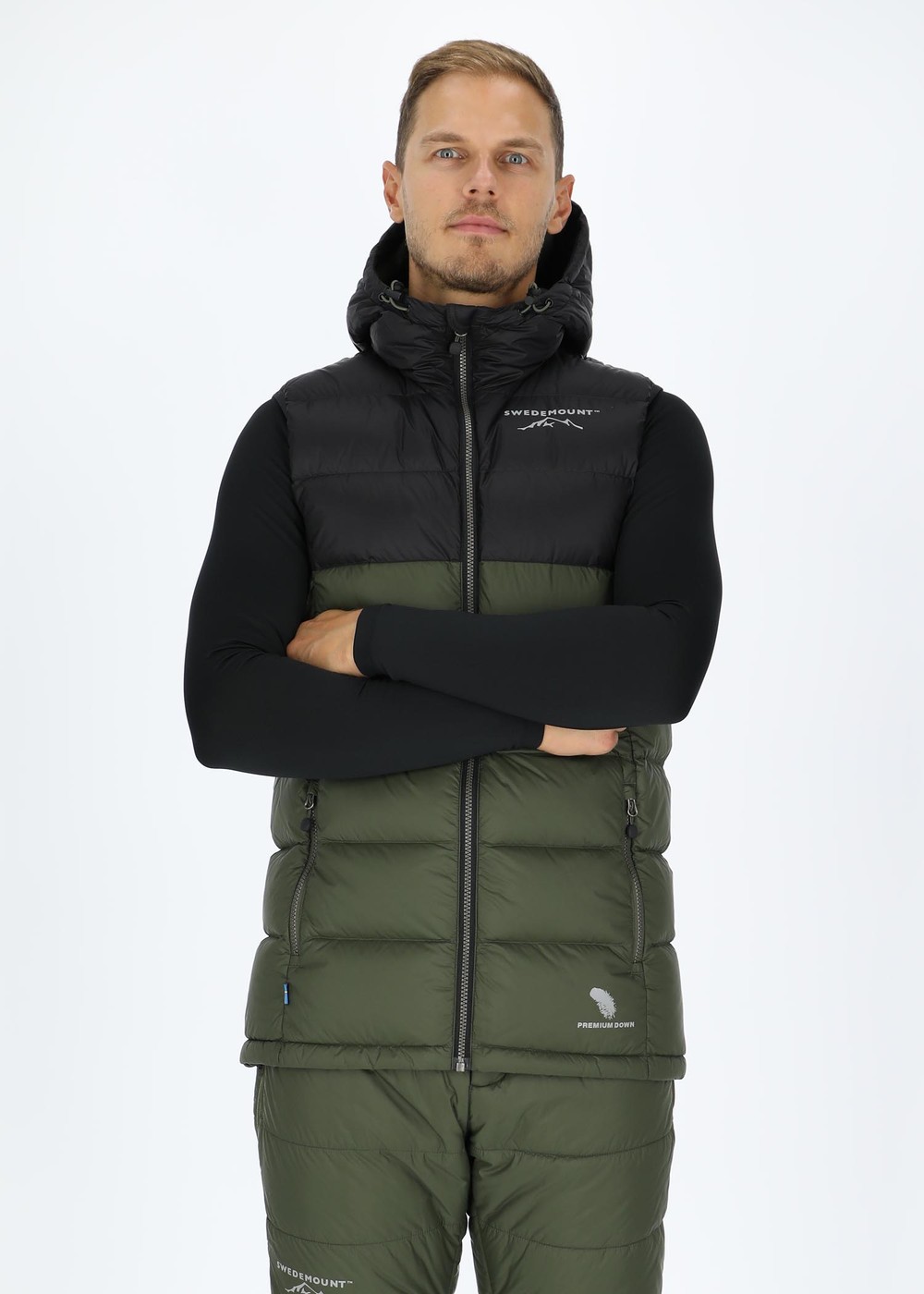 Östersund Down Vest, Black/Olive, 3xl,  Västar Östersund Down Vest, Black/Olive, 3xl,  Västar