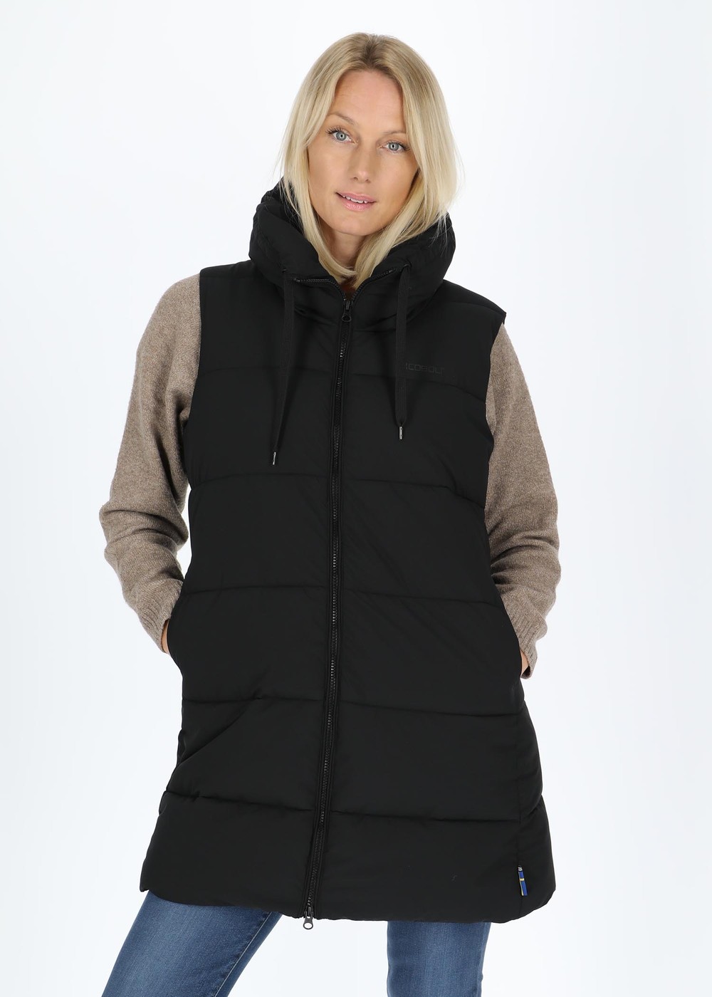 Long Vest W, Black, 42,  Jackor