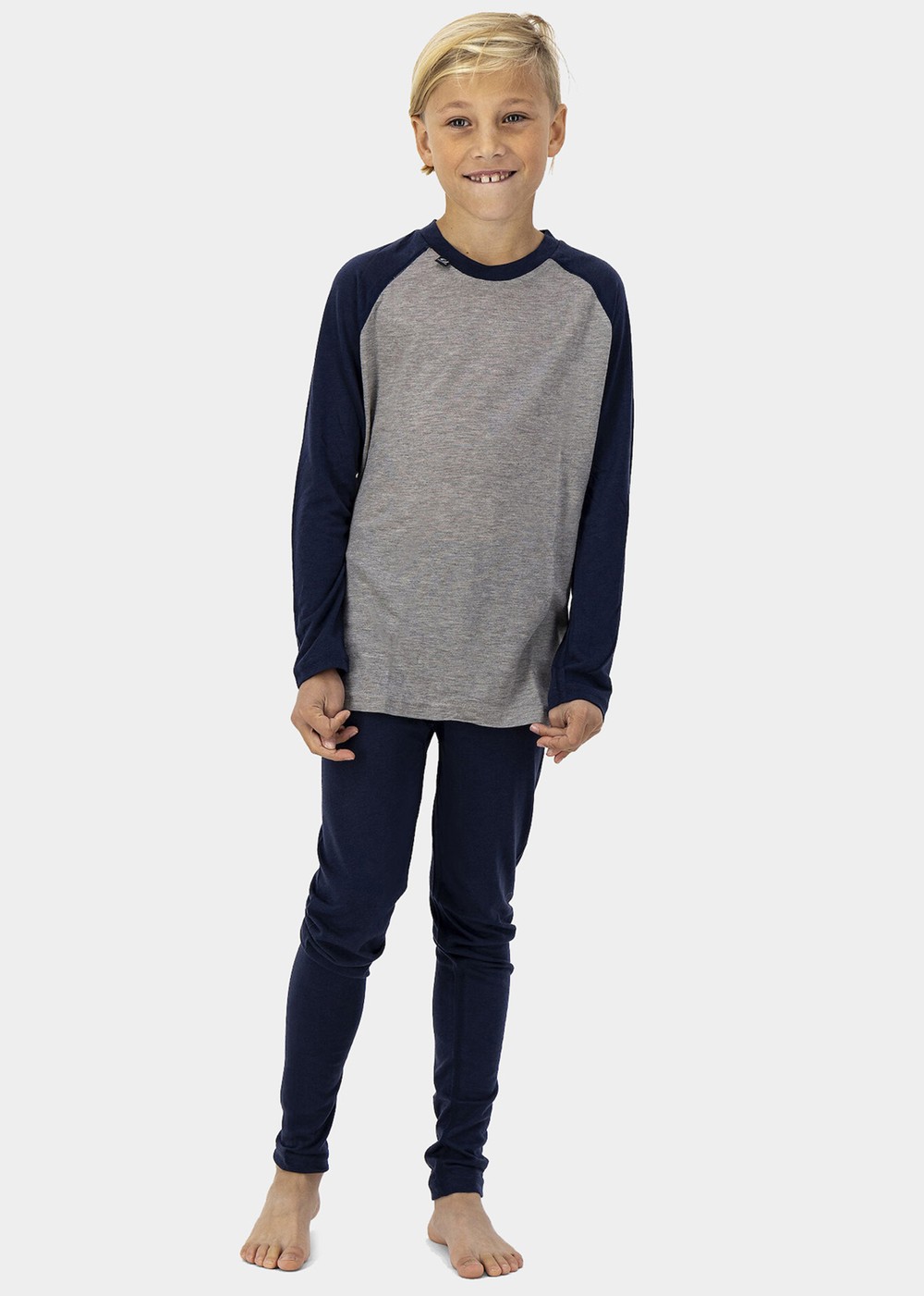 Gausdal Ullsett Jr/Kids, New Navy/Grey Melange, 10,  Ullunderställ